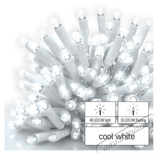 Emos D2CC04 j&eacute;gcsap 3M 50LED IP44 hidegfeh&eacute;r időz&iacute;tővel CNT PRO - f&eacute;nyf&uuml;z&eacute;r H&aacute;ztart&aacute;s / Otthon / K&uuml;lt&eacute;r - Vil&aacute;g&iacute;t&aacute;s / elektromoss&aacute;g - Led szalag / f&eacute;nyf&uuml;z&eacute;r - 458632