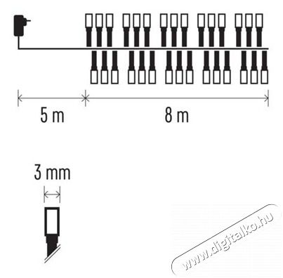 Emos D4BC02 8m/400LED/k&uuml;l-belt&eacute;ri/időz&iacute;tős/hideg feh&eacute;r/s&uuml;ni kar&aacute;csonyi LED f&eacute;nyf&uuml;z&eacute;r H&aacute;ztart&aacute;s / Otthon / K&uuml;lt&eacute;r - Vil&aacute;g&iacute;t&aacute;s / elektromoss&aacute;g - Hangulat teremtő vil&aacute;g&iacute;t&aacute;s - 456778