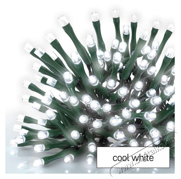 Emos D4AC03 12m/120LED/k&uuml;l-belt&eacute;ri/időz&iacute;tős/hideg feh&eacute;r kar&aacute;csonyi LED f&eacute;nyf&uuml;z&eacute;r H&aacute;ztart&aacute;s / Otthon / K&uuml;lt&eacute;r - Vil&aacute;g&iacute;t&aacute;s / elektromoss&aacute;g - Led szalag / f&eacute;nyf&uuml;z&eacute;r - 462012