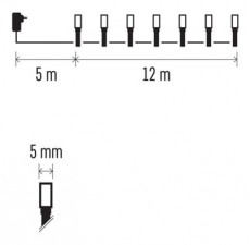 Emos D4AC03 12m/120LED/k&uuml;l-belt&eacute;ri/időz&iacute;tős/hideg feh&eacute;r kar&aacute;csonyi LED f&eacute;nyf&uuml;z&eacute;r H&aacute;ztart&aacute;s / Otthon / K&uuml;lt&eacute;r - Vil&aacute;g&iacute;t&aacute;s / elektromoss&aacute;g - Led szalag / f&eacute;nyf&uuml;z&eacute;r - 462012