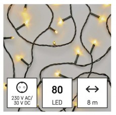 Emos D4AW02 8m/80LED/k&uuml;l-belt&eacute;ri/időz&iacute;tős/meleg feh&eacute;r kar&aacute;csonyi LED f&eacute;nyf&uuml;z&eacute;r H&aacute;ztart&aacute;s / Otthon / K&uuml;lt&eacute;r - Vil&aacute;g&iacute;t&aacute;s / elektromoss&aacute;g - Led szalag / f&eacute;nyf&uuml;z&eacute;r - 461978