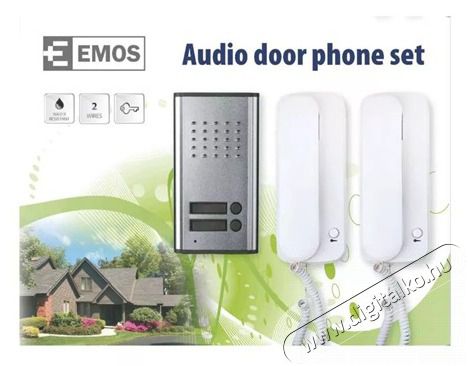 Emos H1086 k&eacute;tlak&aacute;sos audio kaputelefon H&aacute;ztart&aacute;s / Otthon / K&uuml;lt&eacute;r - Lak&aacute;sfelszerel&eacute;s - Csengő - 469058