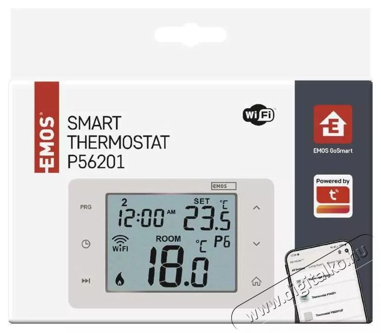 Emos P56201 GoSmart digit&aacute;lis wifi szobatermoszt&aacute;t H&aacute;ztart&aacute;s / Otthon / K&uuml;lt&eacute;r - Okos otthon - Termoszt&aacute;t - 468183