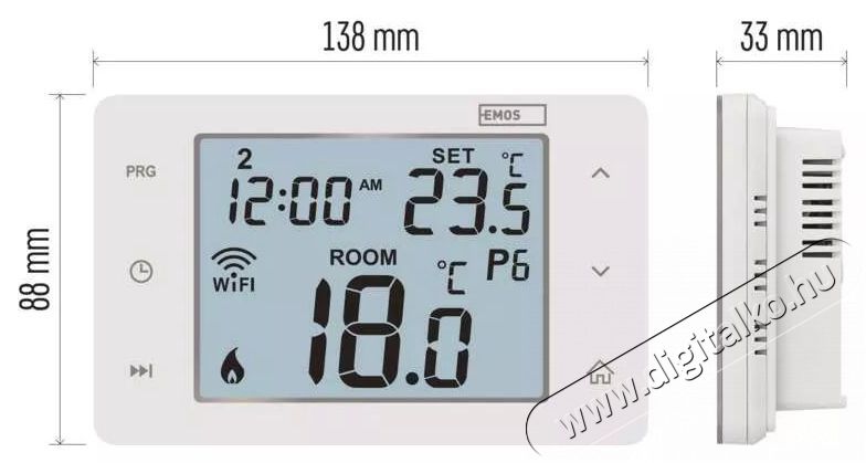Emos P56201 GoSmart digit&aacute;lis wifi szobatermoszt&aacute;t H&aacute;ztart&aacute;s / Otthon / K&uuml;lt&eacute;r - Okos otthon - Termoszt&aacute;t - 468183