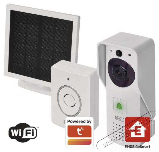 Emos H4030 GoSmart IP-09D DC vezet&eacute;k n&eacute;lk&uuml;li, akkumul&aacute;toros, napelemes, vide&oacute;s kaputelefon wifivel F&eacute;nyk&eacute;pezőg&eacute;p / kamera - Megfigyelő / IP kamera - 468190