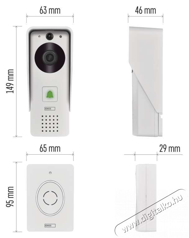 Emos H4030 GoSmart IP-09D DC vezet&eacute;k n&eacute;lk&uuml;li, akkumul&aacute;toros, napelemes, vide&oacute;s kaputelefon wifivel F&eacute;nyk&eacute;pezőg&eacute;p / kamera - Megfigyelő / IP kamera - 468190