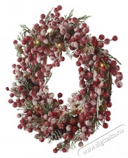 Emos DCTW18 38cm-es 3xAA belt&eacute;ri, meleg feh&eacute;r, időz&iacute;tős LED d&iacute;szes kar&aacute;csonyi koszor&uacute; H&aacute;ztart&aacute;s / Otthon / K&uuml;lt&eacute;r - Vil&aacute;g&iacute;t&aacute;s / elektromoss&aacute;g - Hangulat teremtő vil&aacute;g&iacute;t&aacute;s - 456670