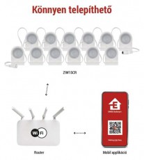 Emos GoSmart 255 cm-es l&aacute;nc, 12 r&eacute;sz, 7 W, RGBIC+CCT, dimmelhető, WiFi LED reflektor Fot&oacute;-Vide&oacute; kieg&eacute;sz&iacute;tők - F&eacute;nyterelő - Reflektor - 507234