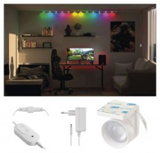 Emos GoSmart 255 cm-es l&aacute;nc, 12 r&eacute;sz, 7 W, RGBIC+CCT, dimmelhető, WiFi LED reflektor Fot&oacute;-Vide&oacute; kieg&eacute;sz&iacute;tők - F&eacute;nyterelő - Reflektor - 507234