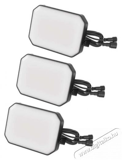 Emos GoSmart 3 darabos, 14 W, RGBIC dimmelhető, WiFi k&uuml;lt&eacute;ri LED reflektor, kezdő k&eacute;szlet Fot&oacute;-Vide&oacute; kieg&eacute;sz&iacute;tők - F&eacute;nyterelő - Reflektor - 507232
