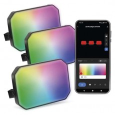 Emos GoSmart 3 darabos, 14 W, RGBIC dimmelhető, WiFi k&uuml;lt&eacute;ri LED reflektor, kezdő k&eacute;szlet Fot&oacute;-Vide&oacute; kieg&eacute;sz&iacute;tők - F&eacute;nyterelő - Reflektor - 507232
