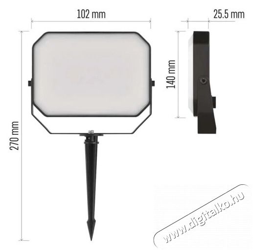 Emos GoSmart 3 darabos, 14 W, RGBIC dimmelhető, WiFi k&uuml;lt&eacute;ri LED reflektor, kezdő k&eacute;szlet Fot&oacute;-Vide&oacute; kieg&eacute;sz&iacute;tők - F&eacute;nyterelő - Reflektor - 507232