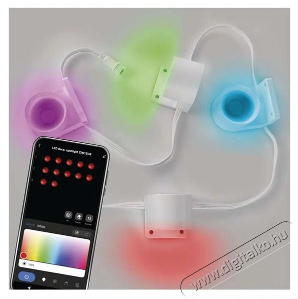 Emos GoSmart 85 cm-es l&aacute;nc, 4 r&eacute;sz, 7 W, RGBIC+CCT, dimmelhető, WiFi LED reflektor Fot&oacute;-Vide&oacute; kieg&eacute;sz&iacute;tők - F&eacute;nyterelő - Reflektor - 507235