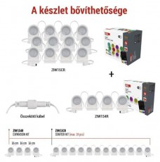 Emos GoSmart 85 cm-es l&aacute;nc, 4 r&eacute;sz, 7 W, RGBIC+CCT, dimmelhető, WiFi LED reflektor Fot&oacute;-Vide&oacute; kieg&eacute;sz&iacute;tők - F&eacute;nyterelő - Reflektor - 507235