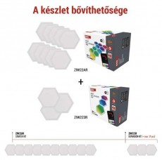 Emos GoSmart Hexagon, kieg&eacute;sz&iacute;tő k&eacute;szlet,3 r&eacute;sz, 1,8 W, RGBIC dimmelhető, WiFi LED l&aacute;mpa Fot&oacute;-Vide&oacute; kieg&eacute;sz&iacute;tők - L&aacute;mpa - LED l&aacute;mpa - 507215