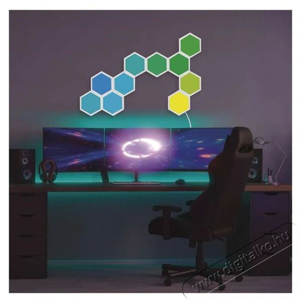 Emos GoSmart Hexagon, kieg&eacute;sz&iacute;tő k&eacute;szlet,3 r&eacute;sz, 1,8 W, RGBIC dimmelhető, WiFi LED l&aacute;mpa Fot&oacute;-Vide&oacute; kieg&eacute;sz&iacute;tők - L&aacute;mpa - LED l&aacute;mpa - 507215