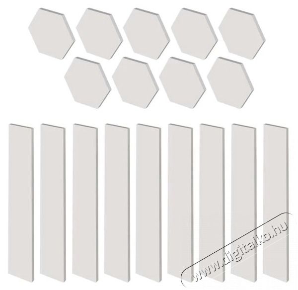 Emos GoSmart Lines feh&eacute;r, 9 r&eacute;szből &aacute;ll&oacute;, 34 W, RGBIC dimmelhető, WiFi LED l&aacute;mpa Fot&oacute;-Vide&oacute; kieg&eacute;sz&iacute;tők - L&aacute;mpa - LED l&aacute;mpa - 507213