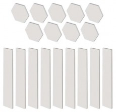 Emos GoSmart Lines fehér, 9 részből álló, 34 W, RGBIC dimmelhető, WiFi LED lámpa Fotó-Videó kiegészítők - Lámpa - LED lámpa - 507213