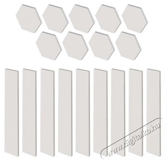 Emos GoSmart Lines feh&eacute;r, 9 r&eacute;szből &aacute;ll&oacute;, 34 W, RGBIC dimmelhető, WiFi LED l&aacute;mpa Fot&oacute;-Vide&oacute; kieg&eacute;sz&iacute;tők - L&aacute;mpa - LED l&aacute;mpa - 507213
