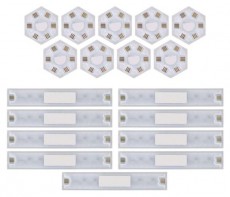 Emos GoSmart Lines feh&eacute;r, 9 r&eacute;szből &aacute;ll&oacute;, 34 W, RGBIC dimmelhető, WiFi LED l&aacute;mpa Fot&oacute;-Vide&oacute; kieg&eacute;sz&iacute;tők - L&aacute;mpa - LED l&aacute;mpa - 507213