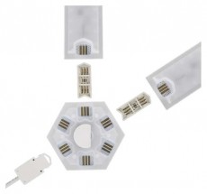 Emos GoSmart Lines feh&eacute;r, 9 r&eacute;szből &aacute;ll&oacute;, 34 W, RGBIC dimmelhető, WiFi LED l&aacute;mpa Fot&oacute;-Vide&oacute; kieg&eacute;sz&iacute;tők - L&aacute;mpa - LED l&aacute;mpa - 507213