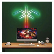 Emos GoSmart Lines feh&eacute;r, 9 r&eacute;szből &aacute;ll&oacute;, 34 W, RGBIC dimmelhető, WiFi LED l&aacute;mpa Fot&oacute;-Vide&oacute; kieg&eacute;sz&iacute;tők - L&aacute;mpa - LED l&aacute;mpa - 507213