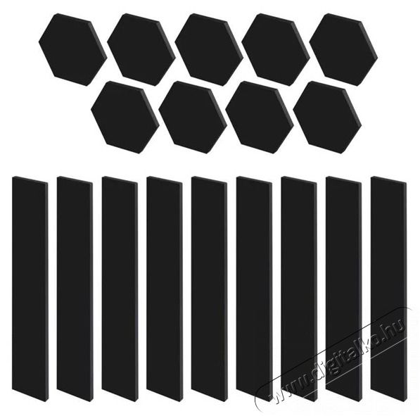Emos GoSmart Lines fekete, 9 r&eacute;szből &aacute;ll&oacute;, 34 W, RGBIC dimmelhető, WiFi LED l&aacute;mpa Fot&oacute;-Vide&oacute; kieg&eacute;sz&iacute;tők - L&aacute;mpa - LED l&aacute;mpa - 507214