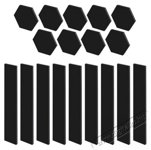 Emos GoSmart Lines fekete, 9 r&eacute;szből &aacute;ll&oacute;, 34 W, RGBIC dimmelhető, WiFi LED l&aacute;mpa Fot&oacute;-Vide&oacute; kieg&eacute;sz&iacute;tők - L&aacute;mpa - LED l&aacute;mpa - 507214