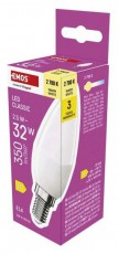 Emos ZQ3D11 E14/2,5 W (32 W)/350 lm/meleg feh&eacute;r classic gyertya LED izz&oacute; H&aacute;ztart&aacute;s / Otthon / K&uuml;lt&eacute;r - Vil&aacute;g&iacute;t&aacute;s / elektromoss&aacute;g - E14 foglalat&uacute; izz&oacute; - 507843