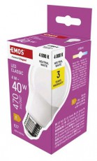Emos ZQ5E23 A60 E27/4 W (40 W)/470 lm/term&eacute;szetes feh&eacute;r classic LED izz&oacute; H&aacute;ztart&aacute;s / Otthon / K&uuml;lt&eacute;r - Vil&aacute;g&iacute;t&aacute;s / elektromoss&aacute;g - E27 foglalat&uacute; izz&oacute; - 507834