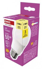 Emos ZQ5E31 A60 E27/5,8 W (50 W)/645 lm/meleg feh&eacute;r classic LED izz&oacute; H&aacute;ztart&aacute;s / Otthon / K&uuml;lt&eacute;r - Vil&aacute;g&iacute;t&aacute;s / elektromoss&aacute;g - E27 foglalat&uacute; izz&oacute; - 507835