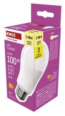 Emos ZQ5E61 A60 E27/13 W (100 W)/1521 lm/meleg feh&eacute;r classic LED izz&oacute; H&aacute;ztart&aacute;s / Otthon / K&uuml;lt&eacute;r - Vil&aacute;g&iacute;t&aacute;s / elektromoss&aacute;g - E27 foglalat&uacute; izz&oacute; - 507840