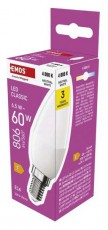 Emos ZQ3E43 Classic 6,5W 806lm E14 LED gyertya izz&oacute; H&aacute;ztart&aacute;s / Otthon / K&uuml;lt&eacute;r - Vil&aacute;g&iacute;t&aacute;s / elektromoss&aacute;g - E14 foglalat&uacute; izz&oacute; - 508751