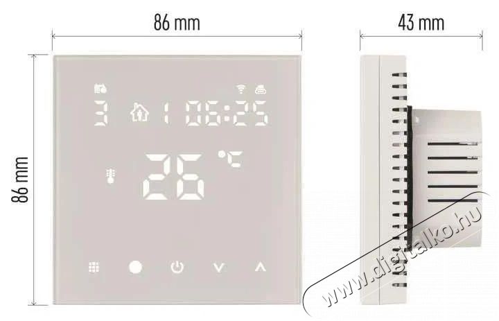 Emos GoSmart P56201UF Digit&aacute;lis szobatermoszt&aacute;t padl&oacute;fűt&eacute;shez WiFi-vel H&aacute;ztart&aacute;s / Otthon / K&uuml;lt&eacute;r - Okos otthon - Termoszt&aacute;t - 508082