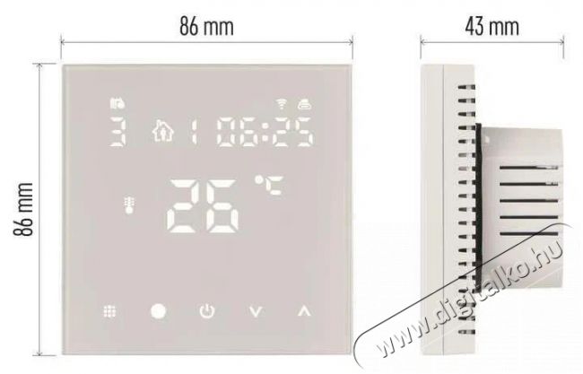 Emos GoSmart P56201UF Digit&aacute;lis szobatermoszt&aacute;t padl&oacute;fűt&eacute;shez WiFi-vel H&aacute;ztart&aacute;s / Otthon / K&uuml;lt&eacute;r - Okos otthon - Termoszt&aacute;t - 508082