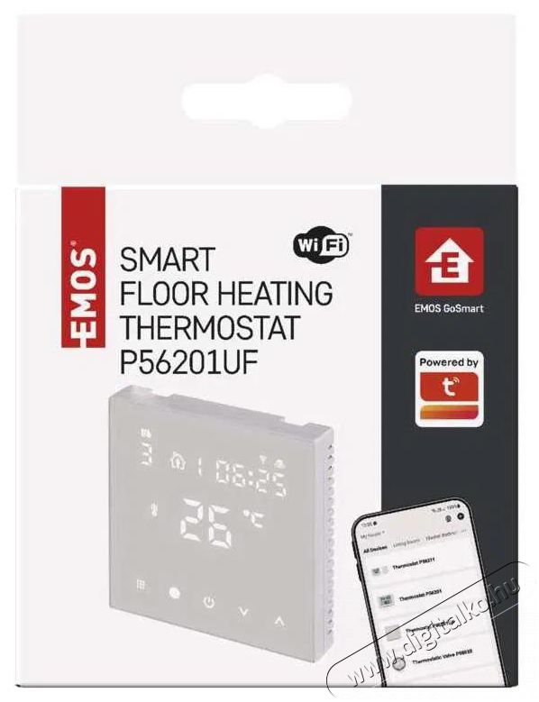 Emos GoSmart P56201UF Digit&aacute;lis szobatermoszt&aacute;t padl&oacute;fűt&eacute;shez WiFi-vel H&aacute;ztart&aacute;s / Otthon / K&uuml;lt&eacute;r - Okos otthon - Termoszt&aacute;t - 508082