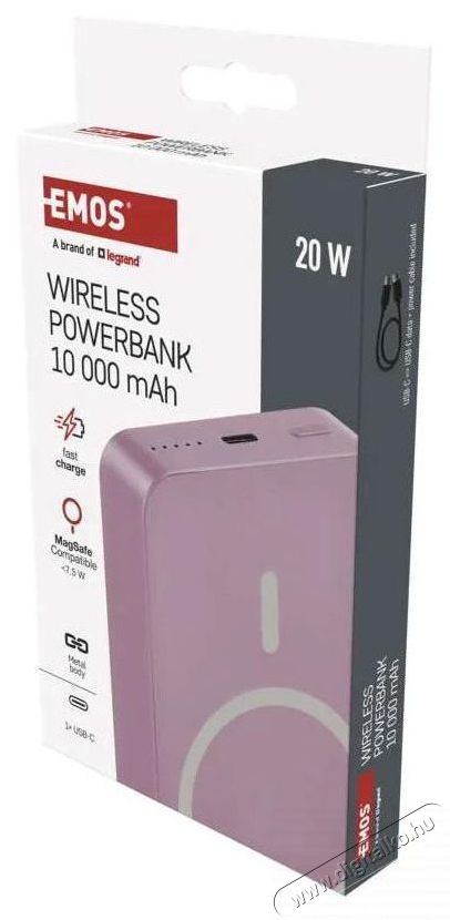 Emos WI 1046, 10 000 mAh, 20 W+Wireless, lazac powerbank Mobil / Kommunik&aacute;ci&oacute; / Smart - Powerbank / K&uuml;lső akkumul&aacute;tor &eacute;s t&ouml;ltő - 513835