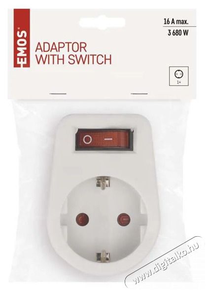 Emos P00262 kapcsol&oacute;s aljzat h&aacute;l&oacute;zati eloszt&oacute; H&aacute;ztart&aacute;s / Otthon / K&uuml;lt&eacute;r - Vil&aacute;g&iacute;t&aacute;s / elektromoss&aacute;g - H&aacute;l&oacute;zati eloszt&oacute; / hosszabb&iacute;t&oacute; / adapter - 514895