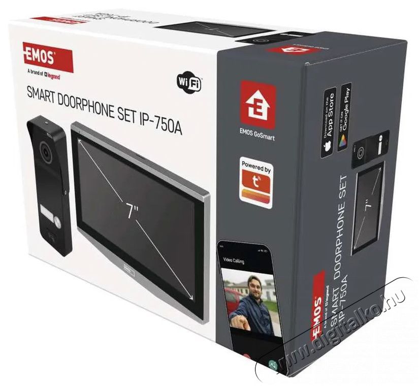 Emos GoSmart IP-750A otthoni videotelefon-k&eacute;szlet Wi-Fi-vel H&aacute;ztart&aacute;s / Otthon / K&uuml;lt&eacute;r - Lak&aacute;sfelszerel&eacute;s - Csengő - 519376