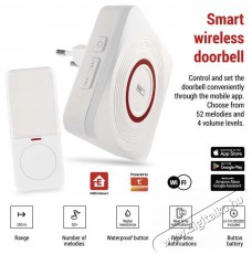 Emos GoSmart P5735WS Otthoni vezet&eacute;k n&eacute;lk&uuml;li csengő WiFi-vel H&aacute;ztart&aacute;s / Otthon / K&uuml;lt&eacute;r - Lak&aacute;sfelszerel&eacute;s - Csengő - 519379