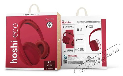Energy Sistem EN 457557 Hoshi Eco Red Bluetooth piros fejhallgat&oacute; Audio-Video / Hifi / Multim&eacute;dia - F&uuml;l &eacute;s Fejhallgat&oacute;k - Fejhallgat&oacute; - 500349