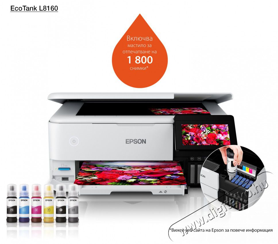 Epson EcoTank L8160 Sz&iacute;nes tintasugaras multifunkci&oacute;s fot&oacute;nyomtat&oacute; Iroda &eacute;s sz&aacute;m&iacute;t&aacute;stechnika - Nyomtat&oacute; - Tintasugaras / fot&oacute;nyomtat&oacute; - 395129