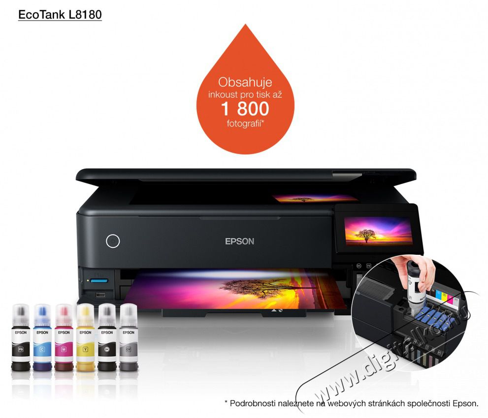 Epson EcoTank L8180 A3+ Sz&iacute;nes tintasugaras multifunkci&oacute;s fot&oacute;nyomtat&oacute; Iroda &eacute;s sz&aacute;m&iacute;t&aacute;stechnika - Nyomtat&oacute; - Tintasugaras / fot&oacute;nyomtat&oacute; - 395130