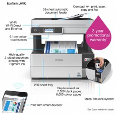 Epson EcoTank L6490 sz&iacute;nes tintasugaras multifunkci&oacute;s nyomtat&oacute; Iroda &eacute;s sz&aacute;m&iacute;t&aacute;stechnika - Nyomtat&oacute; - Multifunkci&oacute;s (tintasugaras) - 400412