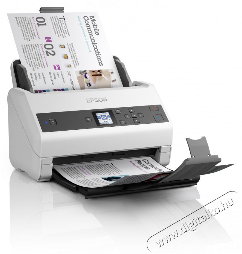 Epson Docuscanner - WorkForce DS-870 (A4, 600 DPI, 65 lap/perc, USB, ADF, duplex) Iroda &eacute;s sz&aacute;m&iacute;t&aacute;stechnika - Digitaliz&aacute;l&oacute; eszk&ouml;z - Szkenner - 487114