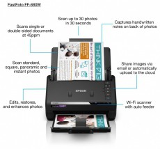 Epson FastFoto FF-680W (A4, 600X600 DPI,45 lap/perc, USB/WiFi) Iroda &eacute;s sz&aacute;m&iacute;t&aacute;stechnika - Digitaliz&aacute;l&oacute; eszk&ouml;z - Szkenner - 487168