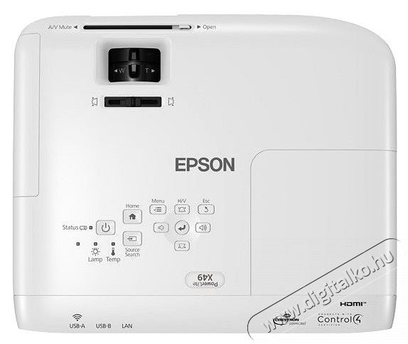 Epson Projektor - EB-X49 (3LCD,1024x768 (XGA), 4:3, 3500 AL, 15 000:1, HDMI/2xVGA/USB/RJ-45) Telev&iacute;zi&oacute;k - Kivet&iacute;tő - Kivet&iacute;tő - 489336