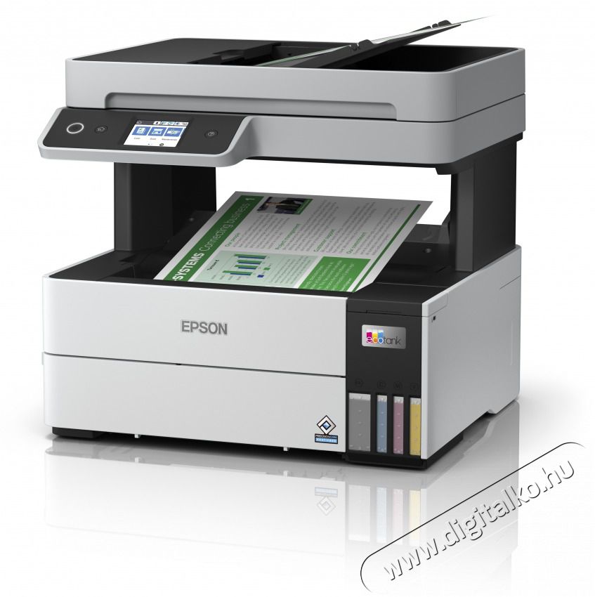 Epson EPSON Tintasugaras nyomtat&oacute; - EcoTank L6460 (A4, MFP, sz&iacute;nes,4800x1200 DPI,37 lap/perc, duplex, ADF, USB/LAN/Wifi) C11CJ89403 Iroda &eacute;s sz&aacute;m&iacute;t&aacute;stechnika - Nyomtat&oacute; - Multifunkci&oacute;s (tintasugaras) - 492469