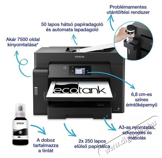 Epson M15140 A3 MFP duplex ADF Ethernet/WIFI mono multifunkci&oacute;s tintasugaras nyomtat&oacute; Iroda &eacute;s sz&aacute;m&iacute;t&aacute;stechnika - Nyomtat&oacute; - Tintasugaras / fot&oacute;nyomtat&oacute; - 514341