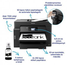 Epson M15140 A3 MFP duplex ADF Ethernet/WIFI mono multifunkci&oacute;s tintasugaras nyomtat&oacute; Iroda &eacute;s sz&aacute;m&iacute;t&aacute;stechnika - Nyomtat&oacute; - Tintasugaras / fot&oacute;nyomtat&oacute; - 514341